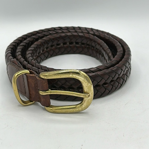 Coach Other - Coach vintage brown braided belt with brass buckle, size 36